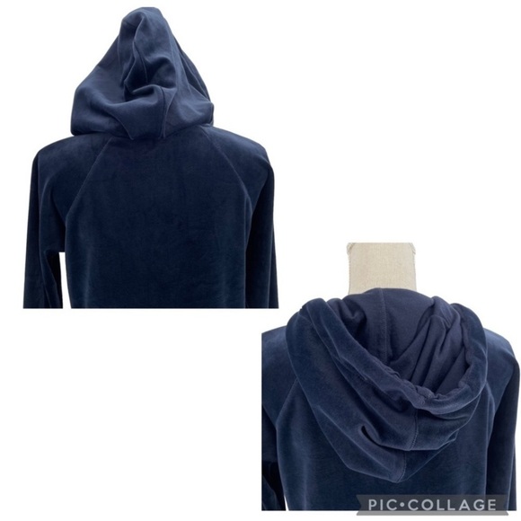 Anthropologie Saturday Sunday Velvet Velour Party Faux Wrap Hoodie Pullover S - Picture 9 of 15